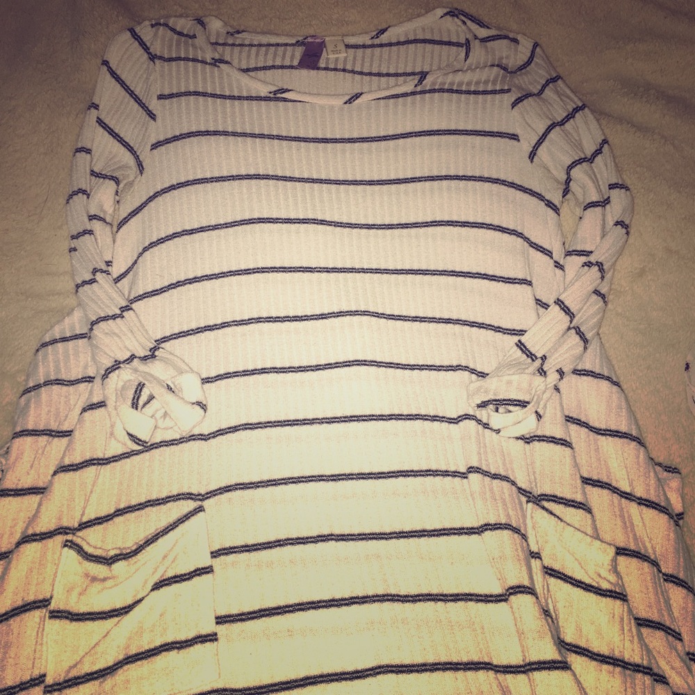 White shirt, black stripes